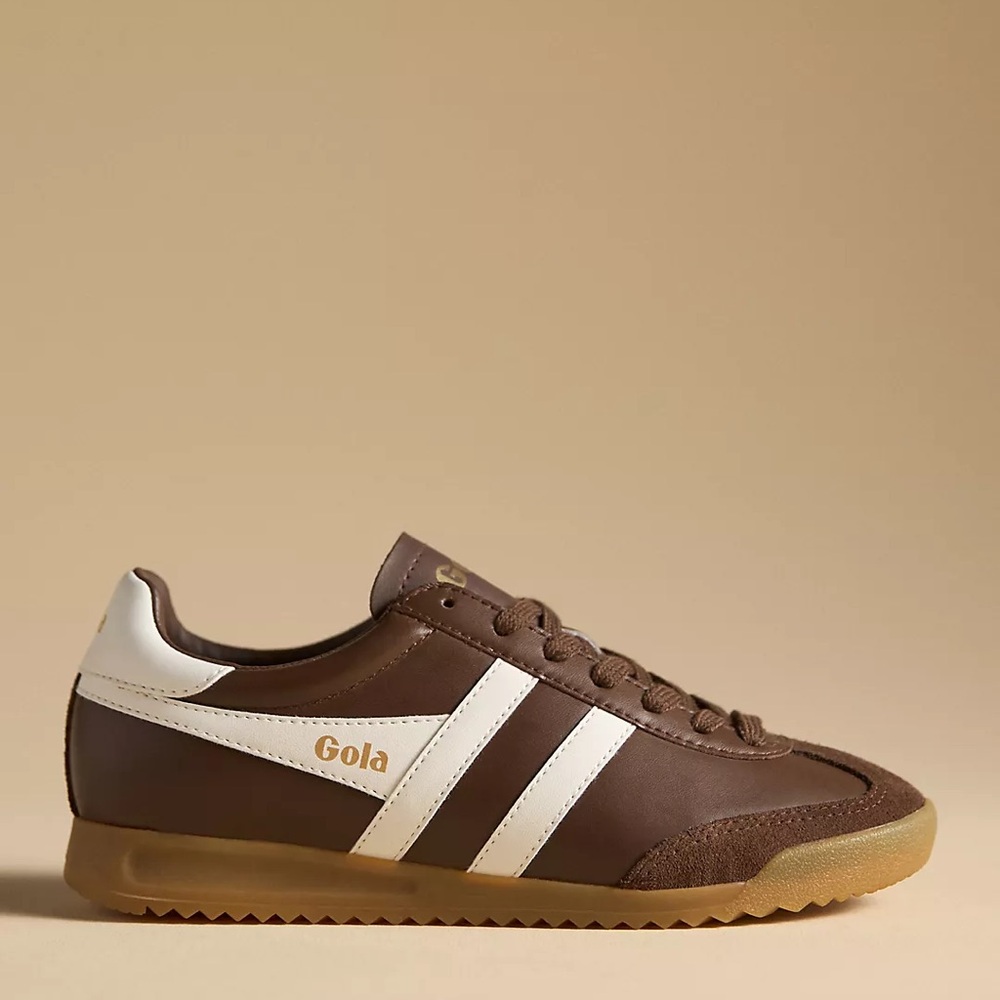 Gola Women's Brown and White Classic Rally Sneakers